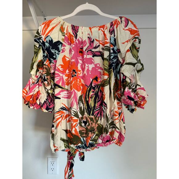 Coco Bianco Floral Blouse Women's‎ Size Small - Picture 5 of 9